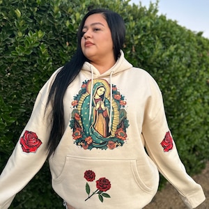 Suéter navideño Virgen María / María de Guadalupe / suéter navideño feo.