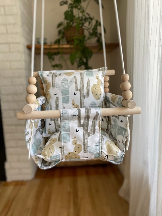 Balancoire Bebe Wood Swing Fabric Swing Cadeau Naissance Etsy Balancoire Bebe Wood Swing Fabric Swing Cadeau Naissance Etsy