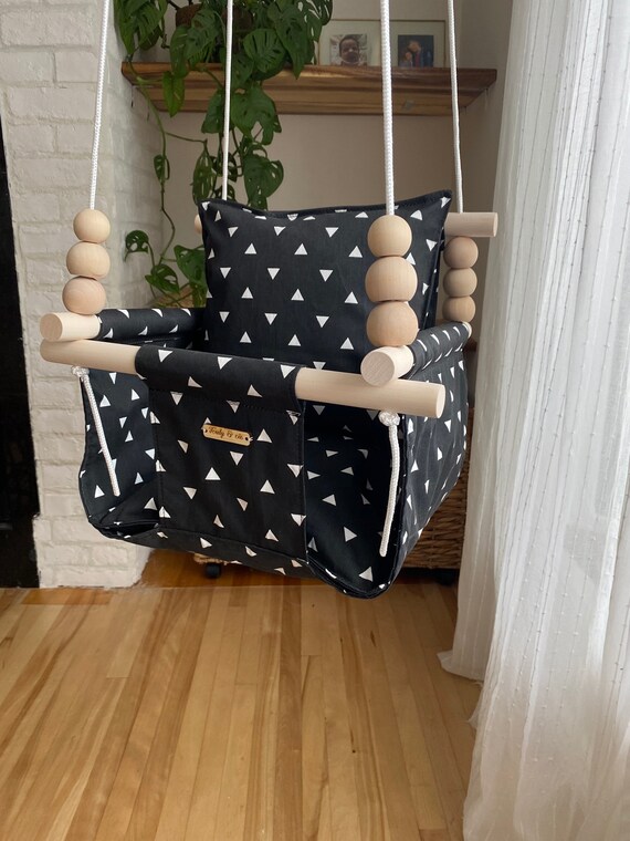Balancoire Bebe Wood Swing Baby Swing Cadeau Naissance Etsy