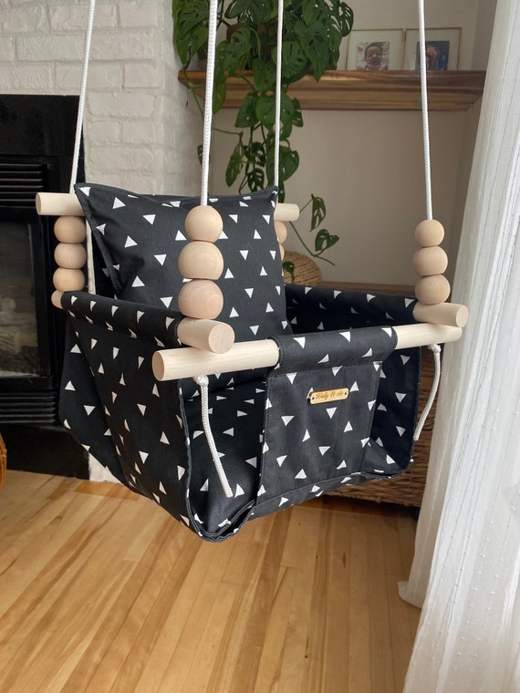 Balancoire Bebe Wood Swing Baby Swing Cadeau Naissance Etsy