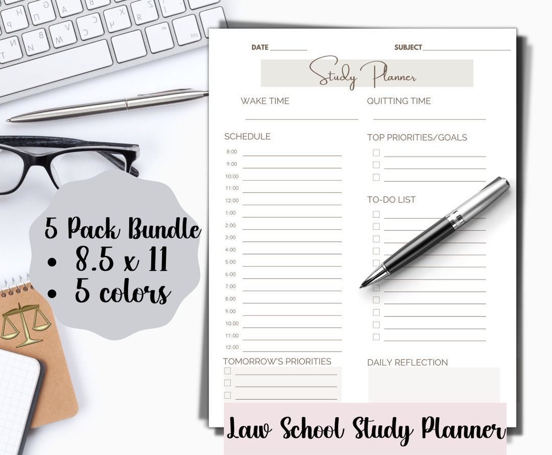 Law School Planner Law School Template Law School Case Etsy