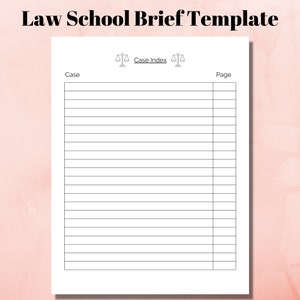 Law School Planner | Law School Template | Law School Case Brief | Law School Student Gift | Law School Planner | Law School Acceptance Gift