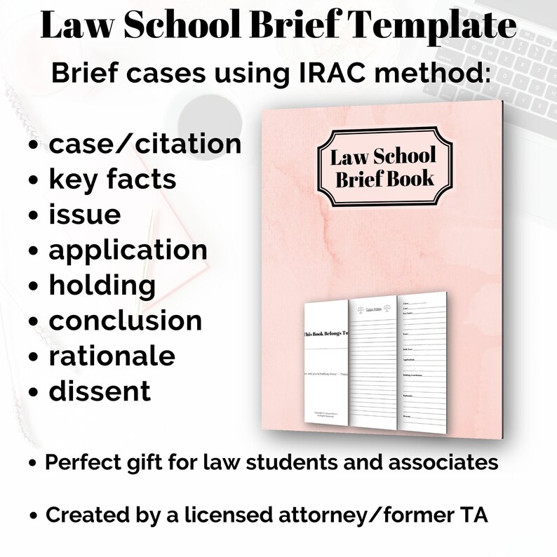 Law School Planner | Law School Template | Law School Case Brief | Law School Student Gift | Law School Planner | Law School Acceptance Gift image 4