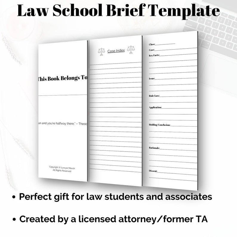 Law School Planner | Law School Template | Law School Case Brief | Law School Student Gift | Law School Planner | Law School Acceptance Gift