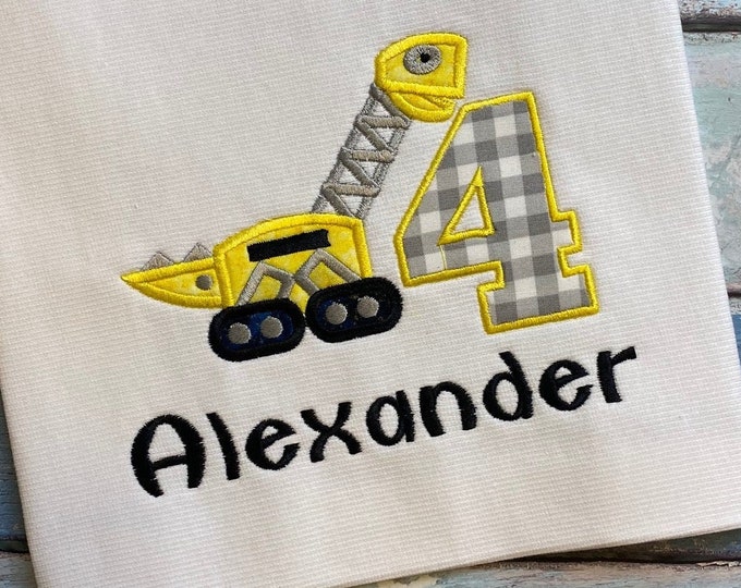 Boys Personalized 4th Birthday Shirt Embroidered 4th Birthday ...