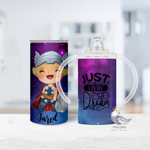 Personalized Superhero Boy Tumbler: Custom Kids Cup