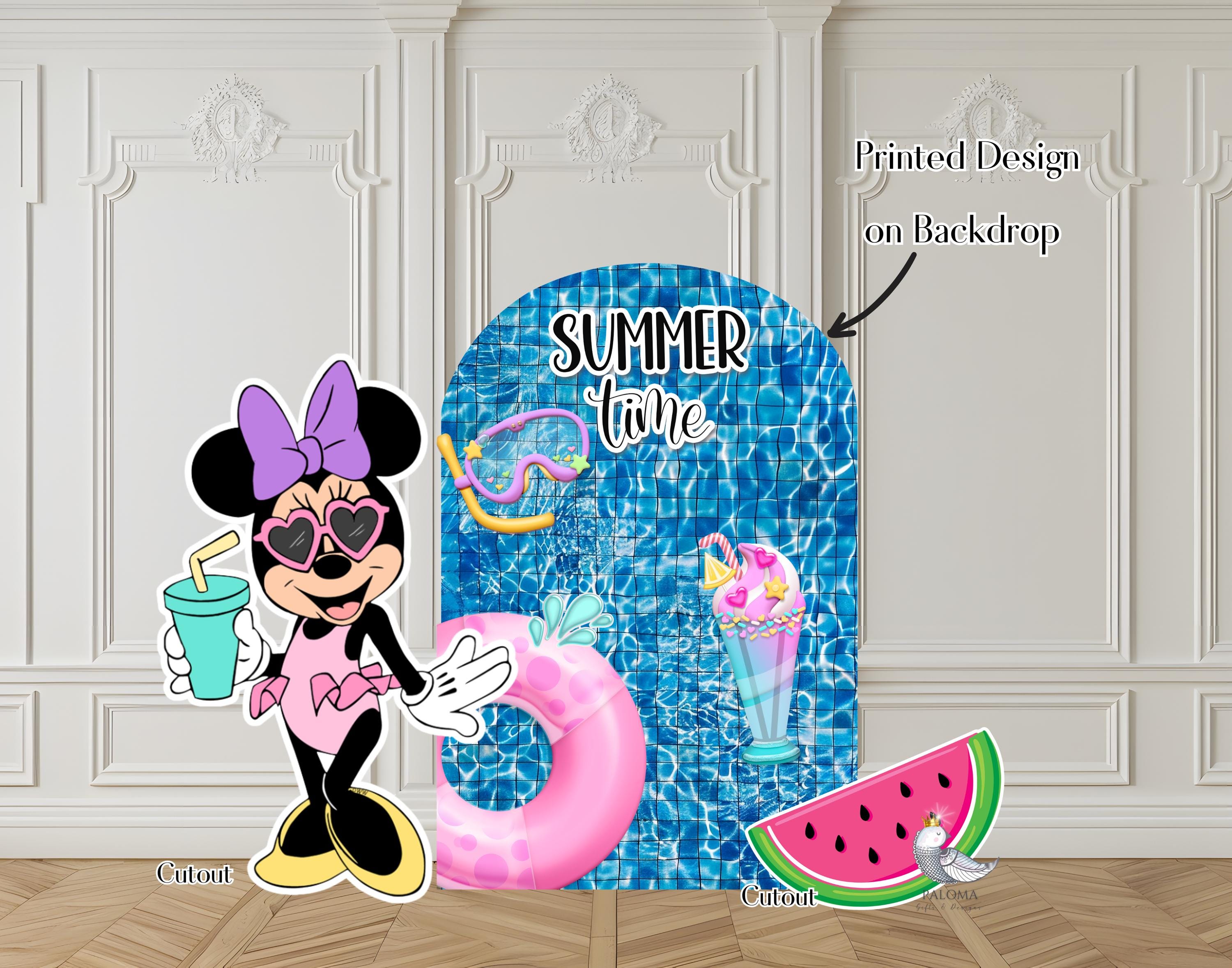 Minnie Mouse Pool Party Cutouts