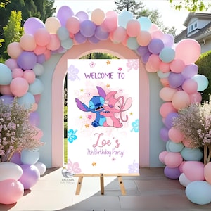 Personalized Lilo and Stitch Welcome Sign: Aloha Birthday Party Decoration