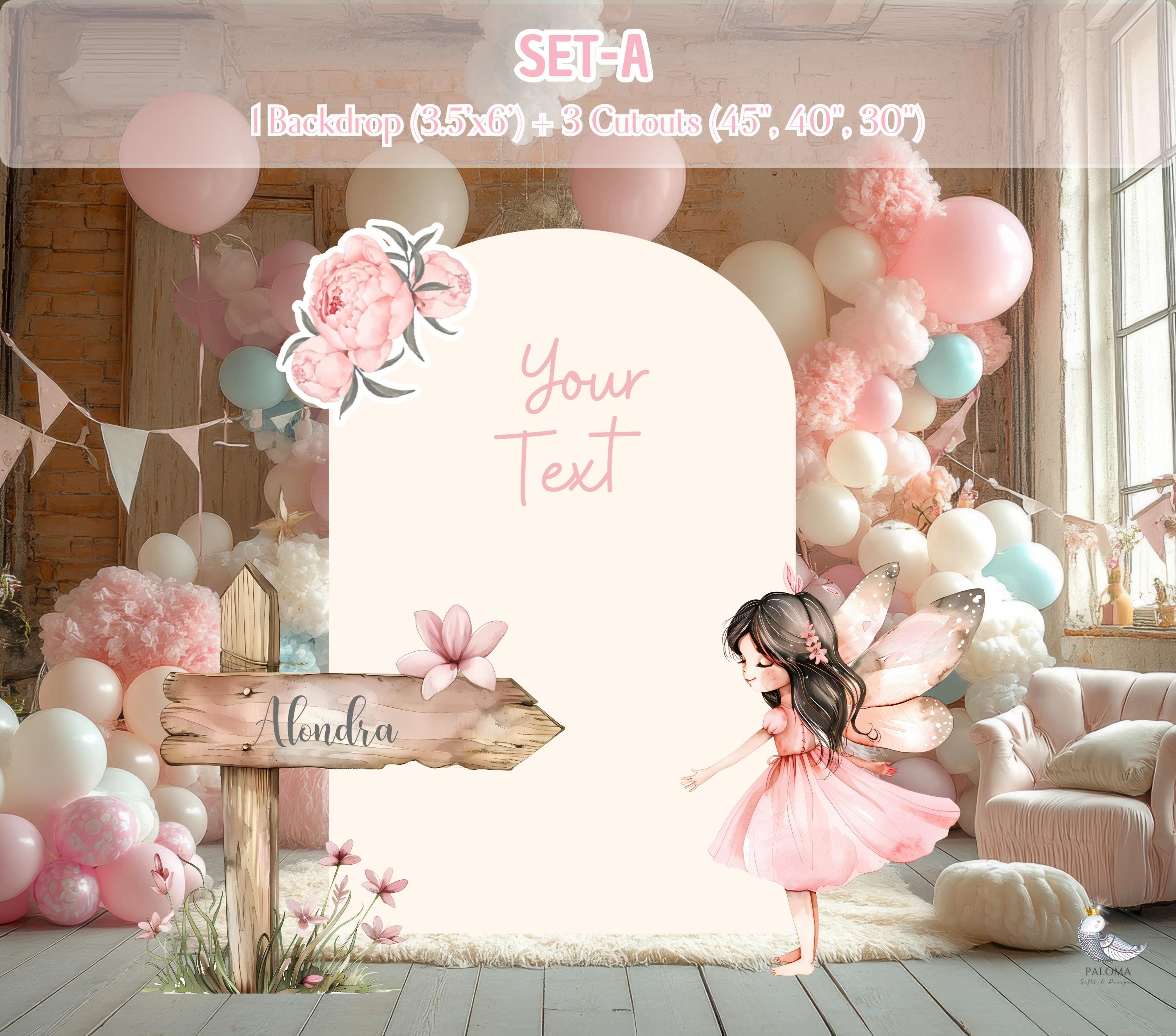 Boy Or Girl Blue Pink Graffiti Baby Shower Arch Backdrop Kit