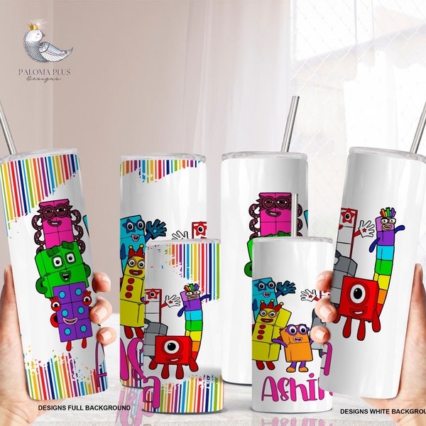Personalized Numberblocks Gift-Kids Tumbler Gifts-Idea Gift for Kids-Custom Gifts for Children-Custom Thermos with Name-Toddler Tumbler Gift