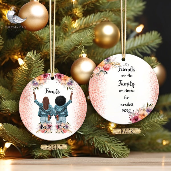 Best Friend Black Girl Ornament|Latinas Best Friend Ornament| Friendship Ornament Gift|BFF Ornament|Black Girls Gifts|