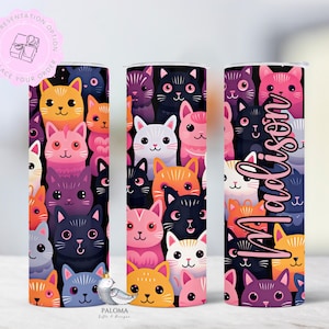 Personalisierte Katzenbecher Geschenk Katzenliebhaber Geschenke Benutzerdefinierte Katzenbecher Glastasse Geschenk für ihre Mutter beste Freundin Kaffeetasse mit Namen