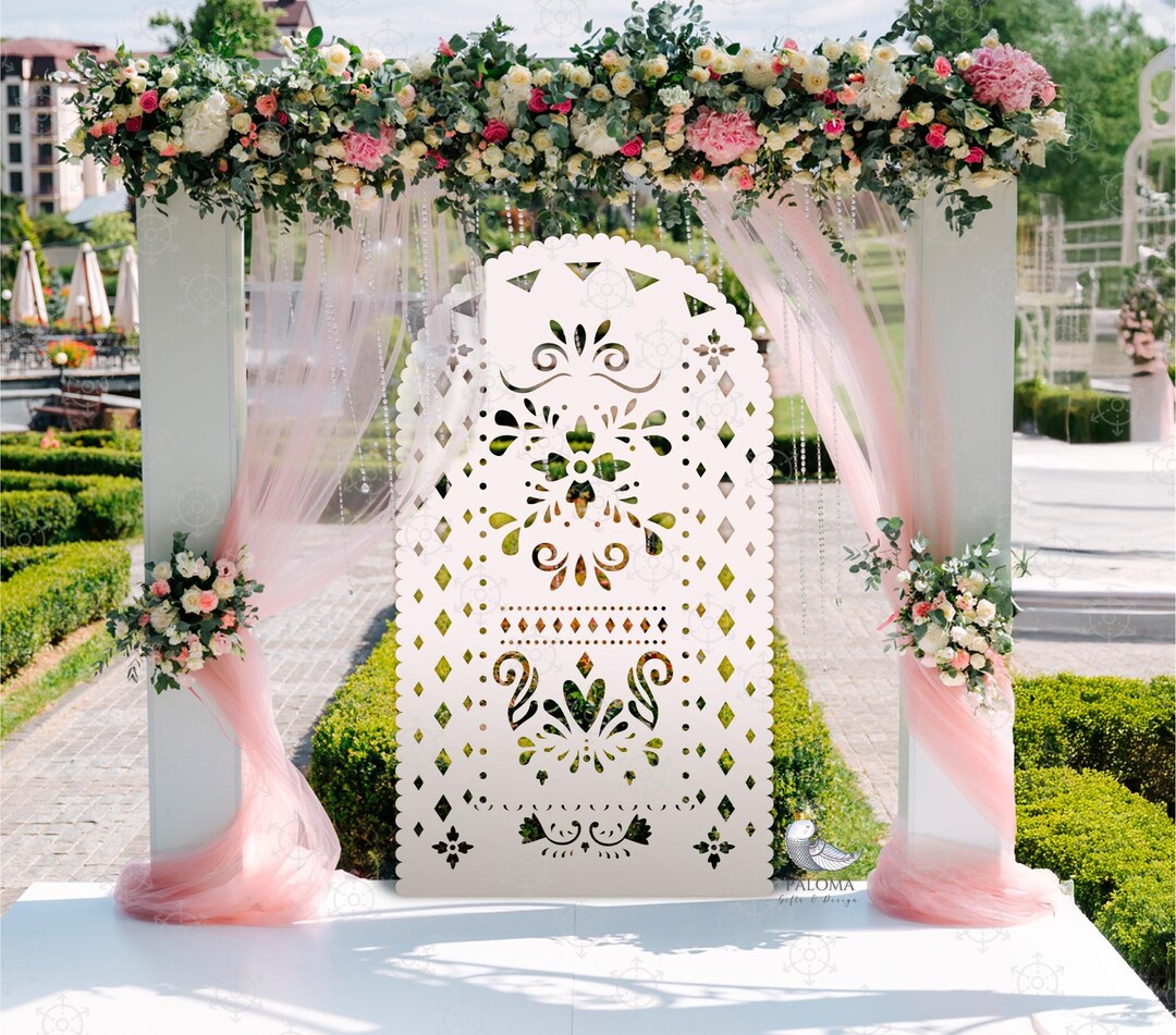 Laser Cut MDF Backdrop: Cielito Lindo Design Wedding Shower Party Decor ...