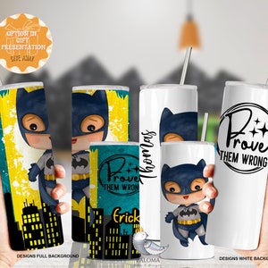 Personalized Superhero Tumbler for Boys: Custom Kids Water Bottle