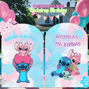 Stitch Birthday Party Cutouts: Surf Milestone Decor