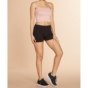 Super Stretch Body Enhancing Seamless Ribbed Slip Shorts Great for Layering All Day Comfort image 2