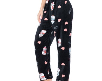 Adult Cute Warm & Fuzzy Pajama Bottoms Pants Wholesale – OPT