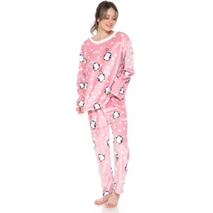 Hello Kitty Christmas Eve Coral Fleece Pajama Pants Soft Trousers