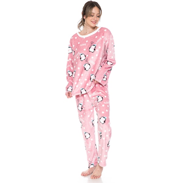 Women's Fun Prints Fleece Pajama Sets