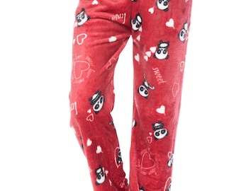 Womens Super Fluffy Plush Pajama Pants