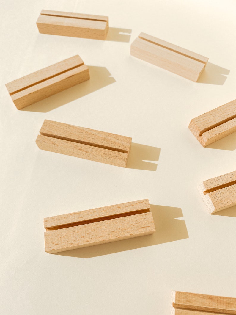 Wooden Card Holder for Affirmation Cards Natural Wood Stand Etsy