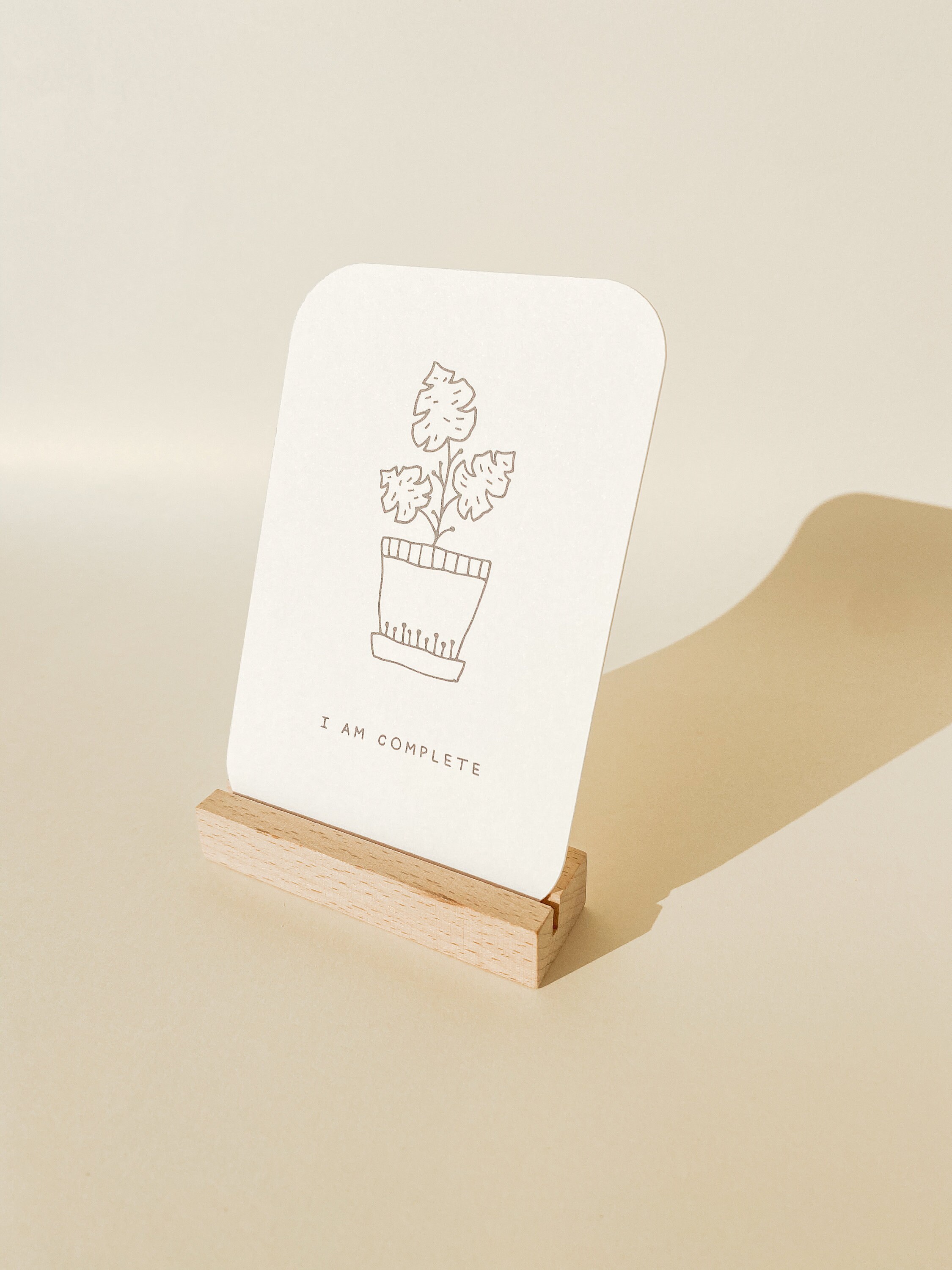 Wooden Card Holder for Affirmation Cards Natural Wood Stand Etsy Australia