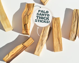 Palo Santo Sticks THICK PREMIUM from Peru, BEST Sustainable Pure Palo Santo Incense Thick Sticks, Palo Santo Smudge Sticks Bulk