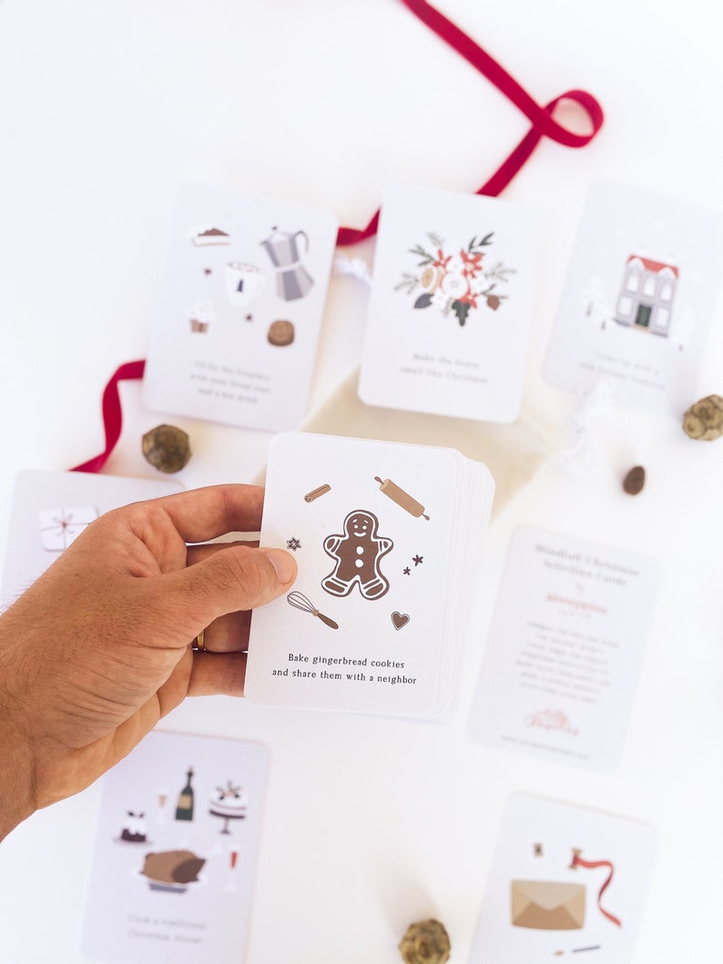 Mindful Christmas Advent Activities Cards Deck, Advent Activity Cards, Christmas Family Activity Cards, Christmas Activities Advent Calendar 