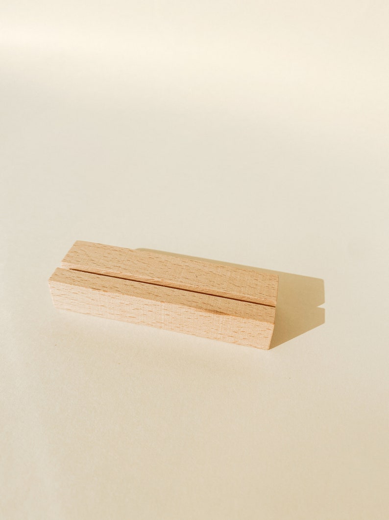 Wooden Card Holder for Affirmation Cards Natural Wood Stand Etsy