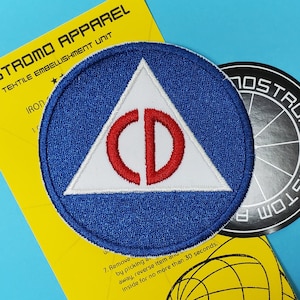 US Civil Defense Insignia Embroidered Patch 3&quot; Iron on or Velcro - Made by our store in the USA!
