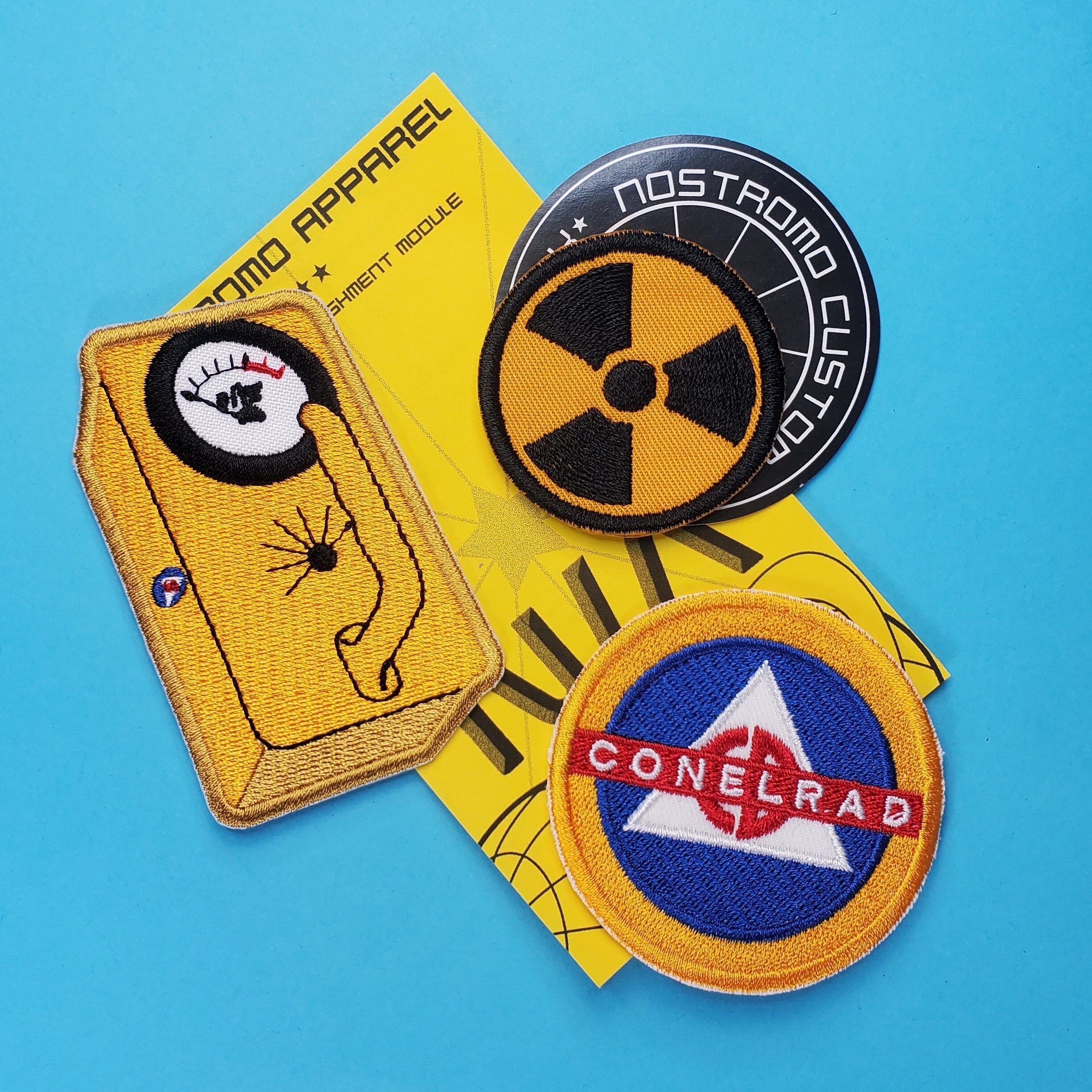 Radioactive Warning Sign Patch – 2.25” Embroidered Iron-On, Nuclear Toxic Goth Punk Decor