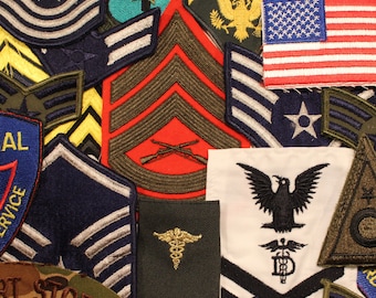 PATCHBOMB PACK Military Embroidered Patches Vintage Mystery Box