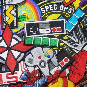 PATCHBOMB PACK Video Game Embroidered Patches Vintage and NOS patches for Denim Jackets Pants Letterman Value Mystery Box