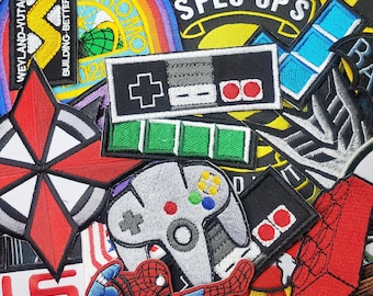 PATCHBOMB PACK Video Game Embroidered Patches Vintage and NOS patches for Denim Jackets Pants Letterman Value Mystery Box