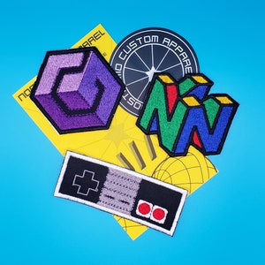 Retro Video Game Patch Pack of Three Iron on or Velcro