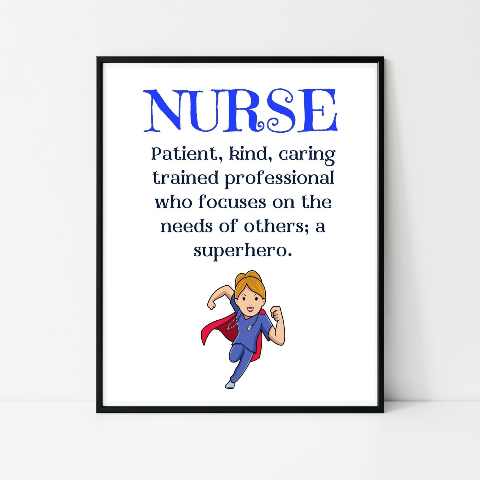 Nurse Definition Print Nurse Gift Nurse Present Healthcare Etsy
