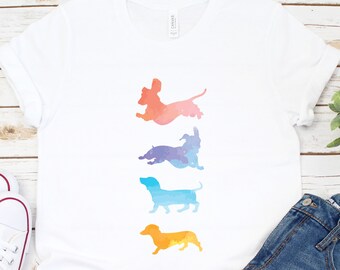 Dachshund Watercolor Shirt, Dachshund T-Shirt, Dachshund, Dachshund Lover, Dachshund Dog, Dachshund Gift, I Love My Dog