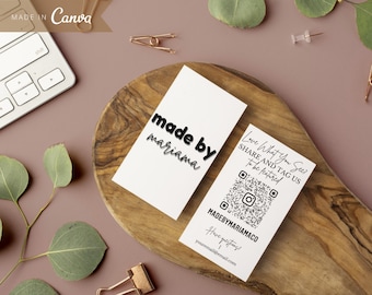 Business Cards QR Code Instant Download, Business Card Design Template, Personalized Business Cards, Minimal Business Cards