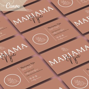 DIY Modern Chic Business Card Template, Minimalist Business Cards, Editable Business Cards, Small Business Branding image 8