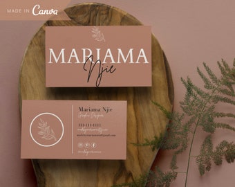 DIY Modern Chic Business Card Template, Minimalist Business Cards, Editable Business Cards, Small Business Branding