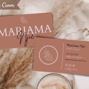 DIY Modern Chic Business Card Template, Minimalist Business Cards, Editable Business Cards, Small Business Branding image 5