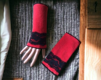 Manchettes /manchons /chauffe poignet /gants sans doigts /manchettes dentelle /cadeaux utiles femme /chauffe bras