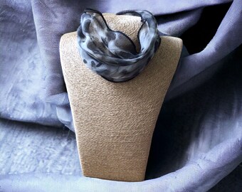 Collier foulard mousseline de soie /ras de cou large /cache-cou/cache-cicatrice/collier femme /petit foulard /chokers/collier textile