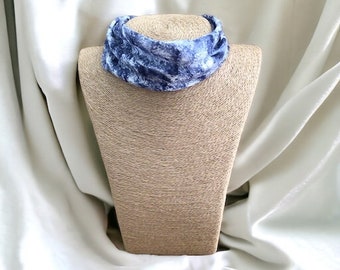 Collier foulard soie /collier femme /petit foulard /cache-cou/cache-cicatrice/collier bohème /ras du cou large /chokers/cadeau original