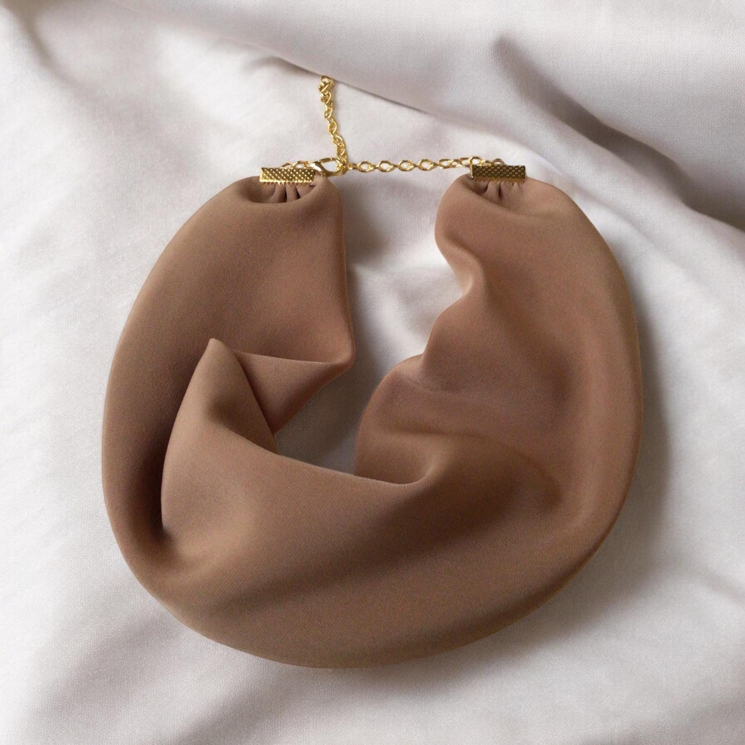 Scarf necklace / thyroid scar cover / women's necklace / thyroid scarf / wide choker / thyroid scar / neck cover / necklace