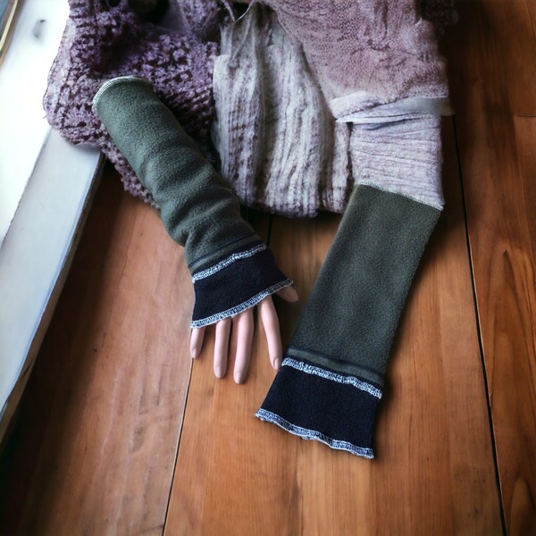 Chauffe-bras /manchettes /arm /gants sans doigts /manchons /chauffe poignet /mitaines femme /mitaines