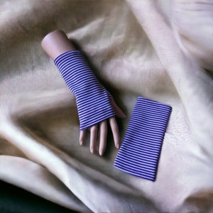 Mitaines jersey coton /mitaines femme/mitaines /mitaines ados /gants sans doigts /mitaines bohème chic /mitaines originales /mittens /gants image 5