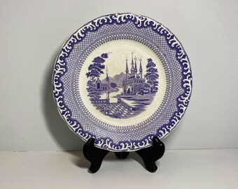 COBALT BLUE Collectible Plate of R\u00f6rstrand Sweden 1930s