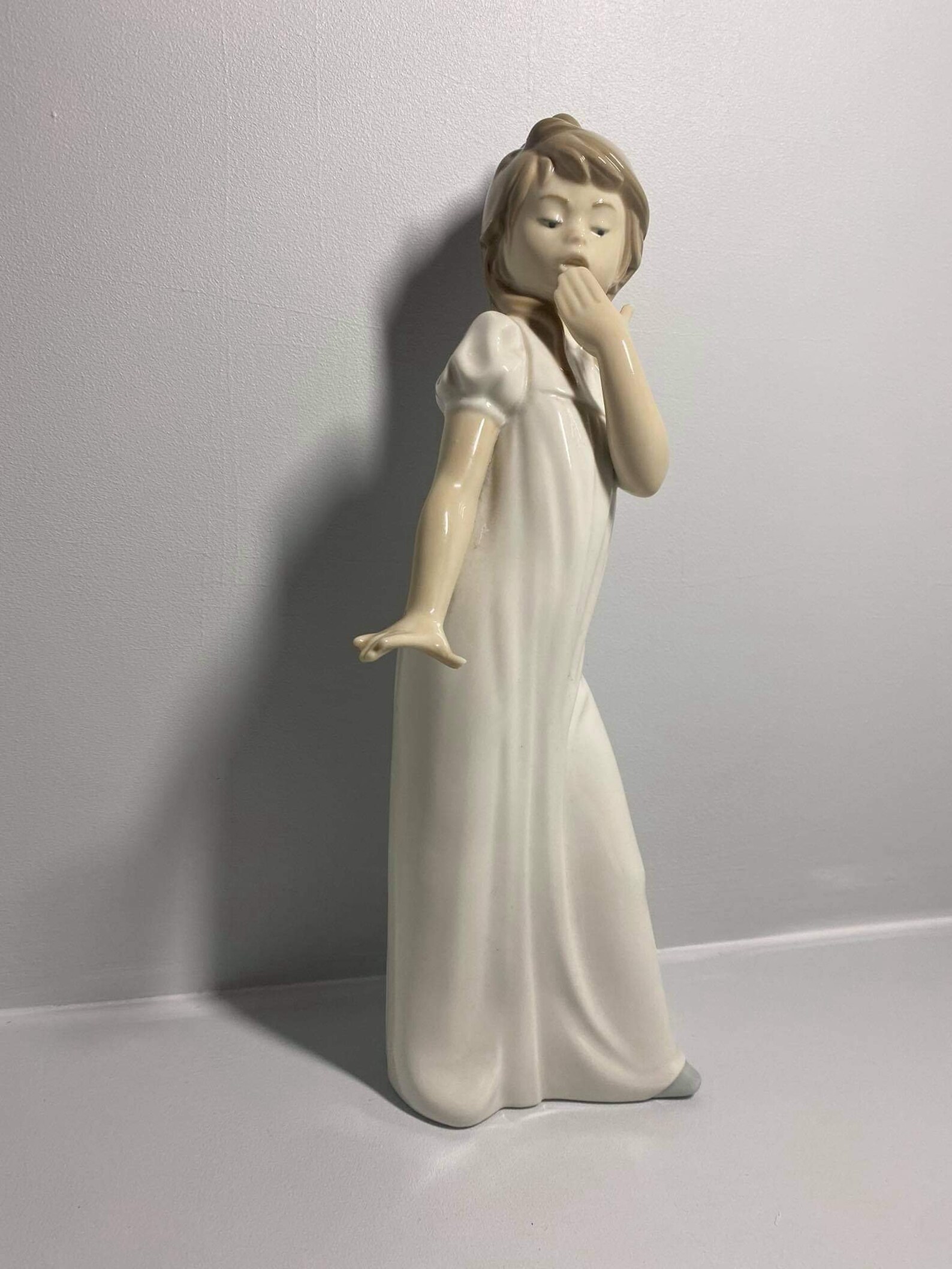 NAO by Lladró Spain Figurine Yawning Girl. Etsy