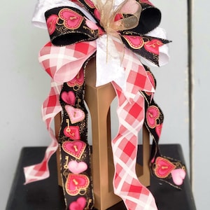 Valentine&#39;s Day Decoration, Valentine&#39;s Day Bow, Bow For Lantern, Bow For Wreath, Valentine&#39;s Day Wreath, Gift Bow, Bouqet Bow, Farmhouse